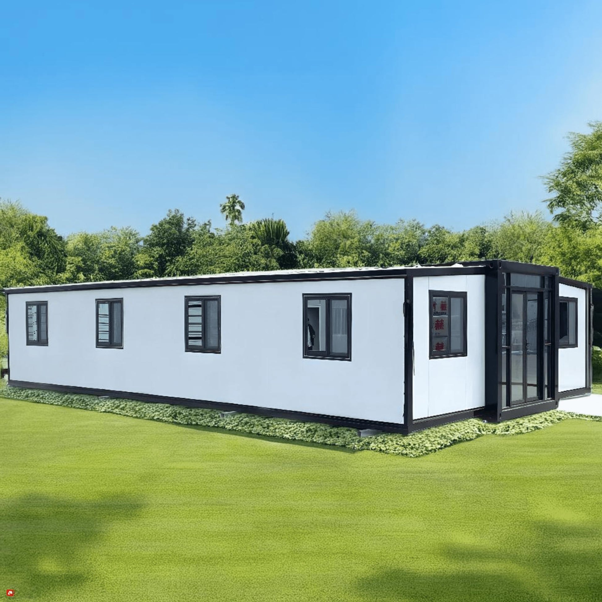 40FT Modular Tiny Home with 2 Bedrooms, Living Room, Bathroom, and Kitchen – Prefabricated Foldable House for Homes, Hotels, Offices – Mobile, Tiny House to Live in (40 x 20Ft- Two Bedroom La - WoodArtSupply