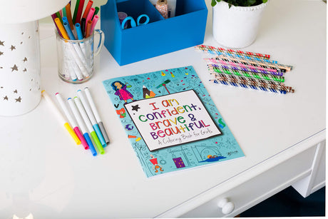 Hopscotch Girls I Am Confident Brave & Beautiful, Inspirational Coloring Books for Kids Ages 4-8 & Up - Kids Coloring Book for Girls 8-12, Empowering Girls Books to Boost Confidence. Kids Color Book Hopscotch Girls