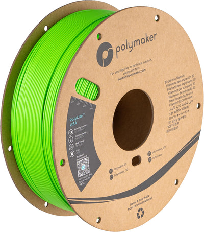Polymaker ASA Filament 1.75mm Pop Green, 1kg ASA 3D Printing Filament, Heat & Weather Resistant - ASA 3D Printer Filament Perfect for Printing Outdoor Functional Parts