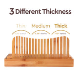 Bambüsi Bread Slicer for Homemade Bread - Bamboo Bread Cutter with Knife, Foldable Slicing Guide, Crumb Tray - Compact Bread Loaf Slicer for Cakes, Bagels, Loaves - Kitchen Gadget & Gifts Bambüsi