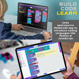 Thames & Kosmos Robotics Workshop with Micro:Bit STEM Experiment Kit, Creative, Educational Coding & Programming Curriculum for Home & School Use, Utilizes MakeCode App to Learn Python, Javascript Thames & Kosmos
