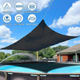 SUNNY GUARD 70% Shade Cloth, 20x20ft Mesh Tarp with Grommets, Shade Tarp for Garden, Plant, Canopy, Patio, Greenhouse, Pergola,Black SUNNY GUARD