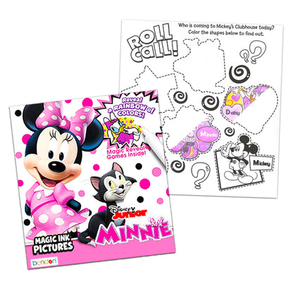 Disney Princess Magic Ink Coloring Book Set - Bundle of 3 Imagine Ink Books for Girls Kids Toddlers Featuring Disney Princess, Moana, and Minnie Mouse with Invisible Ink Pens and Stickers