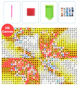 Bimkole DIY 5D Diamond Painting Kits African Customs Exotic Women, Full Drill Rhinestone Embroidery Set by Number Kits Paint with Diamonds Cross Stitch Home Wall Decor 12x16in Bimkole