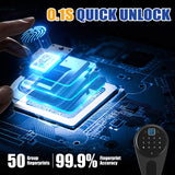 5-8 Gun Safe,Gun Cabinet for Rifles and Pistols, Tall Gun Safe for Shotguns, Biometric Gun Cabinet for Home with Alarm System and Silent Mode, Detachable Gun Rack, Black (51.9"H x 11"D x 11.8"W) ZZXCBB