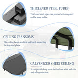 12x20 FT Metal Carport, Heavy Duty Car Port Canopy with Galvanized Steel Roof & Frame, Large Metal Carport Kit, Outdoor Car Garage, Steel Car Shelter for Car, Boat, Truck, Dark Gray ANTSKU