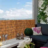 2 Pack Natural Bamboo Reed Fence,4FT X 16.4FT Bamboo Fencing Privacy Reed Screening for Outdoor,Gallery,Restaurant,Hotel,Patio FENRUNXU