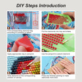 FHBUBPUP Dog Diamond Art Kits for Adults - 5D Diamond Painting Kits for Adults - DIY Full Drill Round Diamond Dot Painting Gem Art, Craft Gift Suitable for Home Wall Decoration 12×12Inch FHBUBPUP