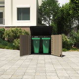 HOMSPARK Storage Shed Weather Resistance, Multi-Purpose Outdoor Storage Cabinet for Backyards and Patios, Horizontal Storage Shed for Lawnmower, Patio Accessories (COFFEE, Large - 26 cu.ft) HOMSPARK