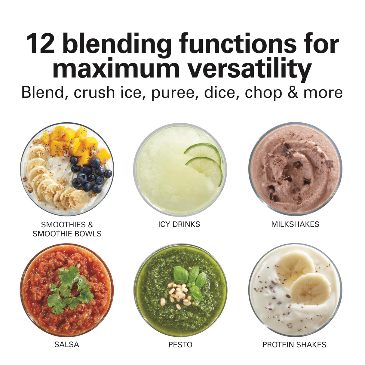 Hamilton Beach Power Elite Wave Action Blender For Shakes and Smoothies, 40 Oz Glass Jar, 12 Functions Including Puree, Crush Ice, Black, 700 Watts, Black (58148A) Hamilton Beach