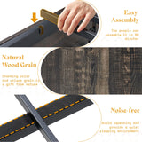 AMERLIFE Queen Size Farmhouse Bed Frame with 4 Drawers, Wooden Storage Bed Frame with Headboard and Heavy Duty Metal Slats, Noisy Free, Easy Assemble, Rustic Black AMERLIFE