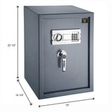 Digital Safe - Home or Office Locked Box for Money, Handguns, Jewelry, and Important Documents by Paragon Safes (Dark Gray) Paragon Lock & Safe