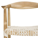 Safavieh Home Collection Wade Light Oak Teak Wood Arm Chair Safavieh