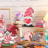 Blulu 32 Pcs Christmas Interchangeable Wooden Gnome Decor DIY Holiday Christmas Seasonal Tiered Tray Decoration Gnomes with Magnet Pieces Welcome Sign for Xmas Holiday Decorations (Fresh) Blulu