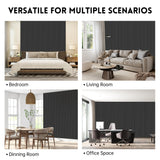 Ritollo Wood Panels for Wall, 4-Pack 94.48" x7.87" 3D Wood Slat Wall Panel, Acoustic Slat Wall Panel for Modern Interior Decor, TV Background, Living Room, Black RITOLLO