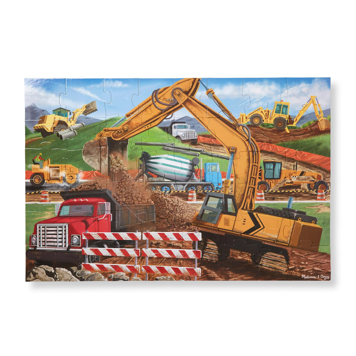 Melissa & Doug Building Site Jumbo Jigsaw Floor Puzzle - 48 pcs - FSC Certified Melissa & Doug