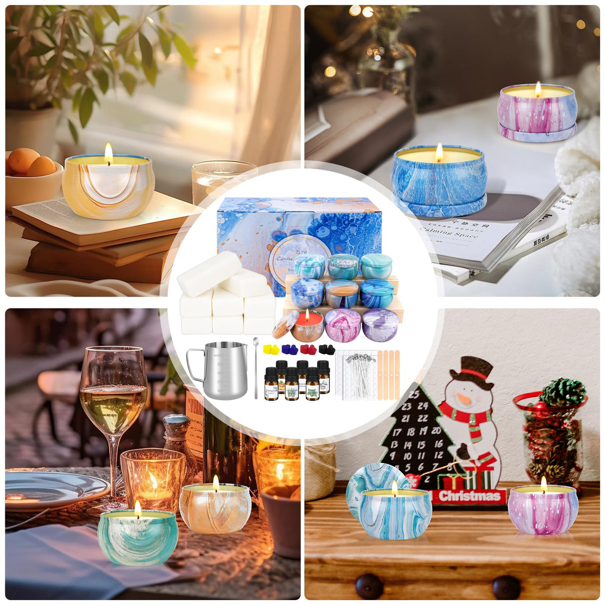 OFUN Candle Making Kit, Candle Making Kit for Adults, DIY Candle Making Supplies, Soy Candle Making Kit, DIY Kits for Adults, Geginners-Perfect Christmas Gifts Valentines Day Gift Mother's Day Gift OFUN