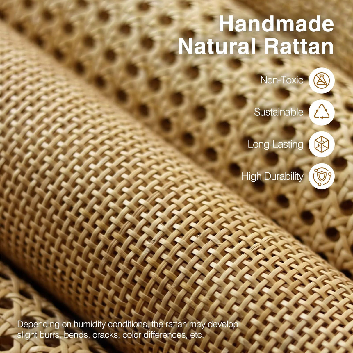 Rattan Bathroom Wall Cabinet, Boho Medicine Wall Cabinet with Double Doors and Adjustable Shelves, Tall Kitchen Wall Mounted Storage Cabinet, Floating Space Saver Over Toilet, Natural FiveWillowise