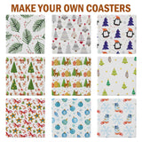 COYMOS 24 Pcs Ceramic Tiles for Crafts Ceramic Coasters for Crafts Blank White Unglazed Ceramic Tile for Painting, Alcohol Ink, Acrylic Pouring - DIY Coaster - Cork Backing Pads Included (4x4 inch) COYMOS