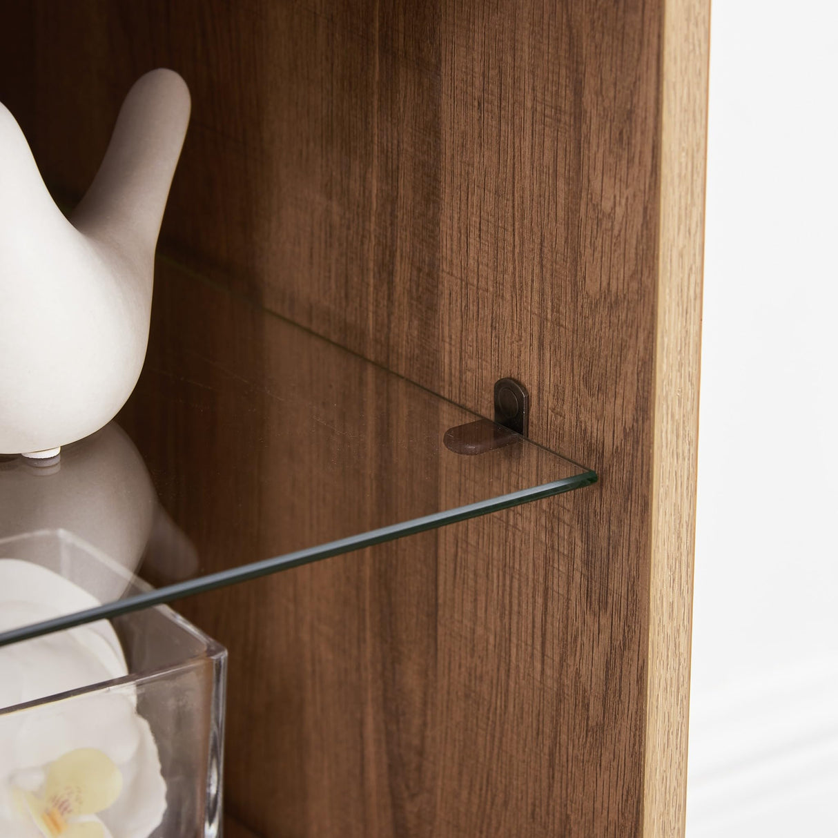 Eyisean LED-Lighted Electric Fireplace TV Stand with 18" Fireplace Insert - Modern Entertainment Center for TVs up to 65", Rack for Living Room and Bedroom (Oak) Eyisean