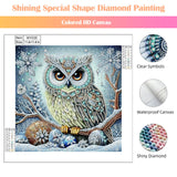 SuuTang 5D Special Shape Owl Diamond Art Painting Kits for Adults, Crystal Rhinestones Diamond Painting, Gem Art Diamond Dots Crafts for Beginners DIY, Home Wall Christmas Decor Gift, 12x12inch SuuTang