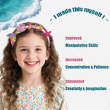 GO2HEJING Headband Making Kit for Girls - Make Your Own Fashion Headbands, Hair Accessories for Girls, DIY Arts and Crafts Gifts for Ages 6-9 Years Old GO2HEJING