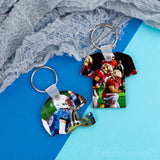 Framendino, 36 Pack 3 Styles Sublimation Keychain Blanks MDF Double Sided Heat Transfer Keychain Rugby Key Chains Bulk for DIY Craft Framendino