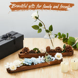 Thyle 2 Set Small Dough Bowls 12 x 1.7 x 1 Inch Wood Tray Hand Carved Narrow Decorative Bowl Canoe Style Long Tray for Candle Making Rustic Table Centerpiece Home Display Accessories Thyle