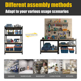 PrimeZone 4 Tier 36" W x 16" D x 55" H Storage Shelves - 3 Pack Adjustable Garage Storage Shelving, Heavy Duty Metal Storage Utility Rack Shelf Unit for Warehouse Pantry Closet Kitchen, Black PrimeZone