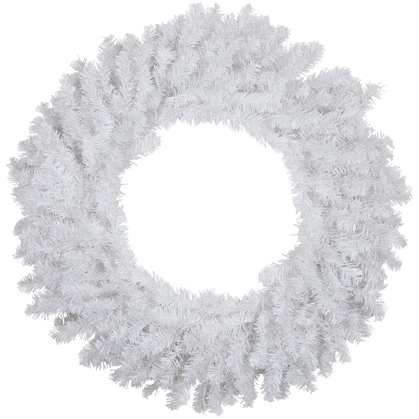 Northlight Unlit White Canadian Pine Artificial Christmas Wreath, 24"