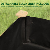 Yardenaler 47.1x22.6x29.9in Raised Garden Bed with Legs, Outdoor Elevated Wood Planted Box with Liner & Drainage Hole for Vegetable Flower, Backyard and Patio, Natural Yardenaler