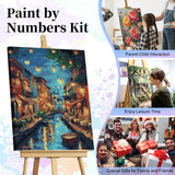 Camocin Paint by Numbers Kit for Adults - Venice Adult Paint by Number Kits on Canvas Without Frame for Beginner, Stream Landscape Oil Painting by Numbers Kit for Gift Home Wall Decor 16x20 InchInch Camocin
