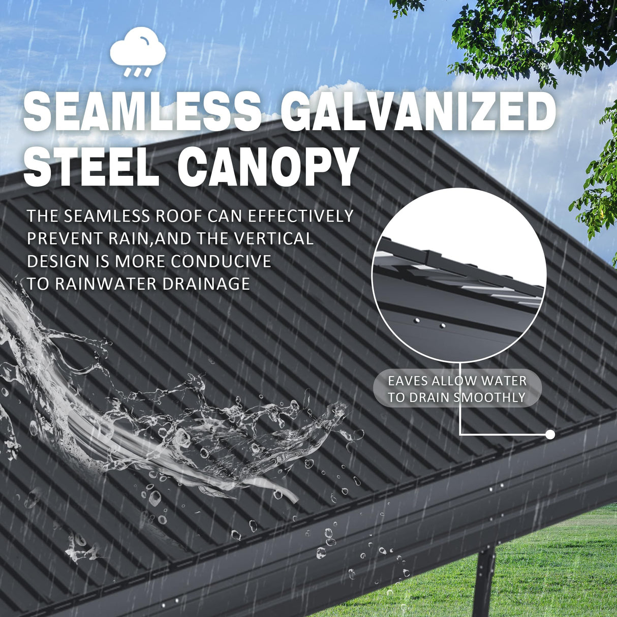 Vigo huseeo 12x20x8.7 FT Carport with Galvanized Steel Roof, Heavy Duty Metal Carport Canopy, Metal Carport Garage for Pickup, Boat, Car and Tractors, Grey Vigo huseeo