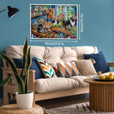 Cat Gardening Cabin Puzzle for Adults 1000 Pieces, Flower Plant Jigsaw Puzzle, Cute Kitten Garden Puzzle BBOLDIN