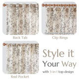 jinchan Linen Blend Curtain Floral Curtains for Living Room 84 Inch Length Black Printed Curtain Rod Pocket Back Tab Farmhouse Peony Flower Patterned Drapes Bedroom Window Curtains Set 2 Panels jinchan