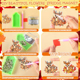 Xuhal 30 Pcs Thanksgiving Diamond Painting Magnets Fall Diamond Art Magnets Kits for Adults Pumpkin Animals Refrigerator Magnetic Sticker 5D Rhinestone Maple Leaf Fridge Sticker for DIY Crafts Gifts Xuhal