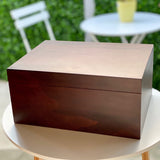 Blake & Lake Large Box with Hinged Lid - Wood Storage Box with Lid - Wooden Keepsake Decorative boxes with lids (Dark Oak) Blake & Lake