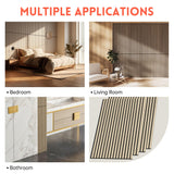 RITOLLO Wood Slat Wall Panel | 4 Pcs Soundproof Wall Panels 48" x 24.5" Wood Wall Panels 3D Sound Dampening Panels Wall Decoration - Oak RITOLLO