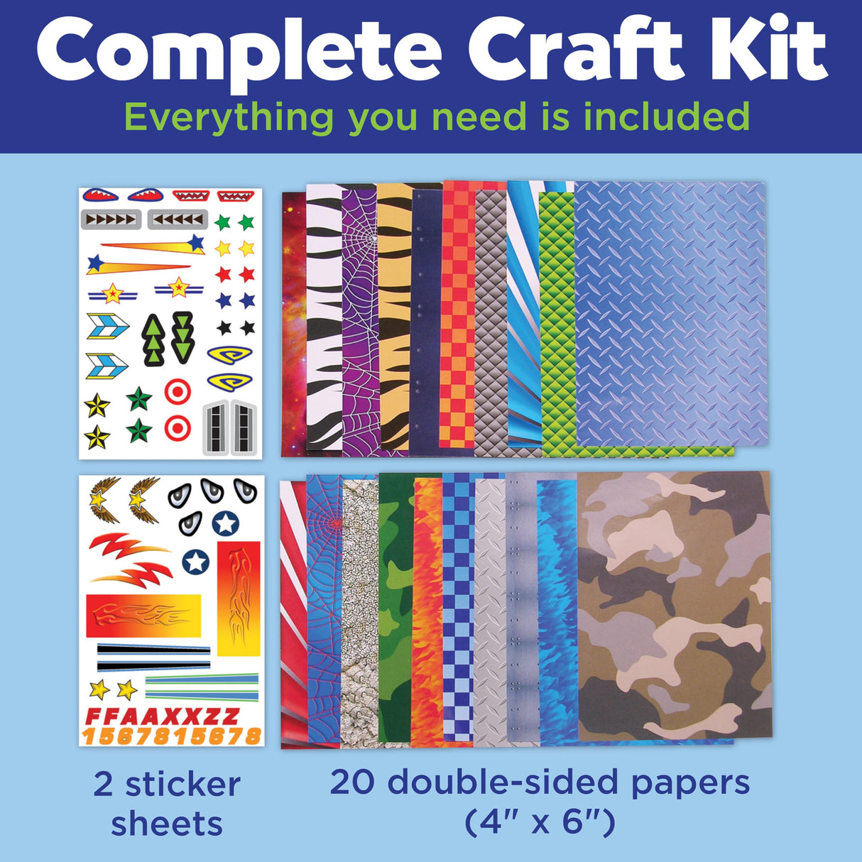 Creativity for Kids Paper Airplane Squadron - Create 20 Paper Airplanes, Crafts for Boys and Girls, Stocking Stuffers and Gift for Boys, Kids Activities (Ages 6+) Faber-Castell