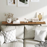 YATINEY 55" Narrow Console Table, Long Skinny Sofa Tables, Industrial Entryway Table, Behind Couch Table Skinny, 2-Layer Hallway Table for Entryway, Living Room, Foyer, Rustic Brown and Black CT14BR YATINEY