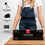 TIDYME Garage Tool Organizer Wall Mount - 64 inches - Sturdy Storage Rack with Adjustable Hooks, Anti-Rust - Easy Installation, 400lbs Capacity - Garden Tool Organizer (04 Racks & 08 Hooks) TIDYME