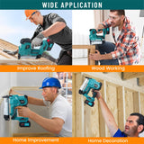 JOVANT 2 in 1 Nail Gun Battery Powered, Electric Nail Gun with 2240pcs 18 GA Nails/Staples & Nail Puller, Brad Nailer with 20V 2 * 2.0A Batteries for Home Improvement & Woodworking jovant