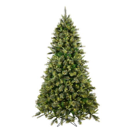 Vickerman 12' Cashmere Pine Artificial Christmas Tree - Warm White Dura-Lit® LED Lights - Faux Christmas Tree - Seasonal Indoor Home Decor - Realistic Christmas Tree Vickerman
