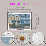 5D Diamond Art Kits for Adults,Inspirational Daisy Diamond Painting Kits for Beginners, Round Full Drill Gem Adults Paint by Diamonds DIY Crafts Home Wall Decor 12x16IN DIYDECORFUN