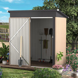 AECOJOY 5' x 3' Outdoor Storage Shed, Small Metal Shed (16.6 Sq.Ft Land) with Design of Lockable Door, Utility and Tool Storage for Garden, Backyard, Patio, Outside use. AECOJOY