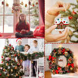 16Pcs Gingerbread Man Ornaments for Christmas Tree Gingerbread Christmas Decorations with Gingerbreads House Ornament for Christmas Tree Hanging Party Decor Miucat