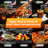 Meat Thermometer Digital, 0.5 Sec Instant Read Food Thermometer for Cooking Grilling Air Fryer, Kitchen Cooking Food Thermometer for BBQ Smoker Oil Fry Candy Thermometers (Grey) XBelmber