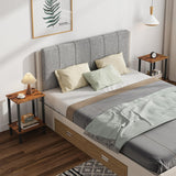 TUTOTAK End Table, Set of 2, Side Table, Nightstand, 2-Tier Storage Shelf, Sofa Table for Small Space, Living Room, Bed Room TB01BB035 TUTOTAK