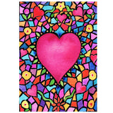 NAIMOER Valentines Diamond Art Kits Heart for Adults, Love Diamonds Art Kits Round Full Drill Diamond Arts Kit Heart Diamond Picture Arts Craft for Home Wall Decor 11.8x15.8 inch NAIMOER