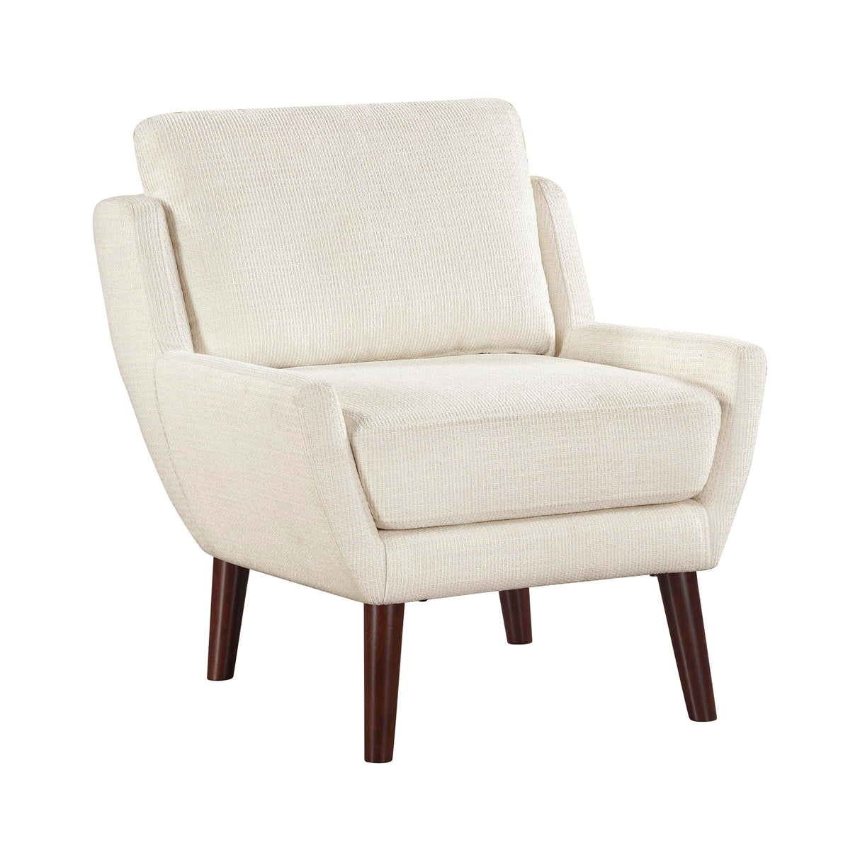 Lexicon Modern Wingback Accent Chair, Chenille Fabric Upholstered Lounge Reading Arm Chair, Solid Wood Legs for Living Room, Bedroom, Supportive Padded Pocket Coil Seat, Easy Assembly, Beige Lexicon